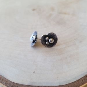 Adorable & Handcrafted Silver Lily Pad Earrings